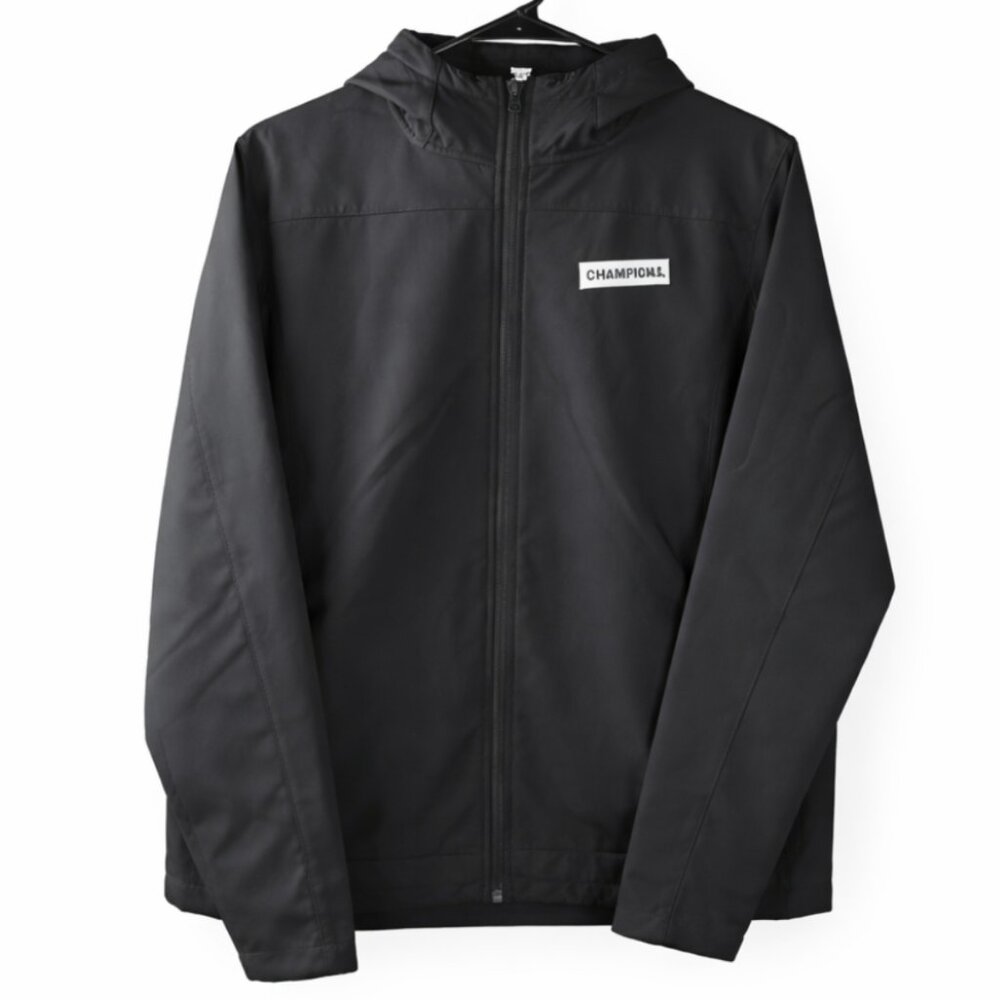 Port Authority Women’s XL Black Soft Shell Jacket Hooded Full Zip Fleece Lined